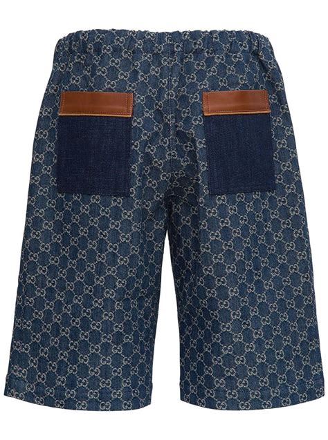 gucci mens denim shorts